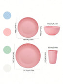 Ljojo 32-Piece Reusable Plastic Cutlery Set & Dinnerware for Home and Parties