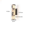 Ljojo Marble Stone LED Wall Sconce, Rotatable Switch, White Glass, Carbon Steel