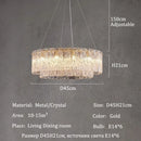 Luxury Crystal Chandelier Light Fixtures for Living Room - Elegant Dining Table Pendant Ceiling Lamp by Ljojo