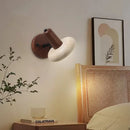 Ljojo LED Wall Sconce Yellow Travertine Pull Chain Switch, Mid Century Modern Style