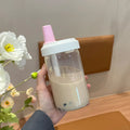 Ljojo 500/800ML Straw Cup, Transparent PP, Portable Ins Style Juice Milk Tea Cup
