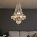 Ljojo Luxury Crystal Chandelier for Living Room High Ceiling Staircase European Style