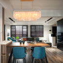 Ljojo Luxury Shell Chandelier: Mediterranean Sea Pendant Light Home Restaurant Bar