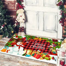 Christmas Dwarf Print Floor Mat for Living Room and Balcony Decoration by Ljojo