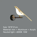 Ljojo Magpie Bird LED Wall Sconces Aluminum Alloy Wall Lamps