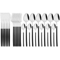 Gold Stainless Steel Cutlery Set by Ljojo - 24Pcs Western Tableware Flatware