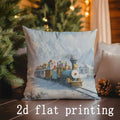 Christmas Scenes Pillow Covers by Ljojo - Festive Prints for Sofa, Bedroom, Car