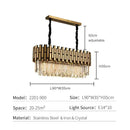 Ljojo Modern Luxury Crystal Ceiling Chandelier Light Fixture Living Room Pendant Lamp