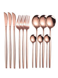 Ljojo 12pc Stainless Steel Cutlery Set - Knife, Fork, Spoon