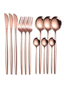 Ljojo 12pc Stainless Steel Cutlery Set - Knife, Fork, Spoon