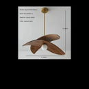 Walnut LED Pendant Lamp Modern Minimalist Dining Room Chandelier by Ljojo