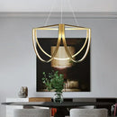 Modern LED Semi Circular Pendant Light Chandelier by Ljojo - High-end Steel Home Decor Fixture