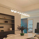 Italian Glass Bubble LED Linear Pendant Light Chandelier by Ljojo - Modern Home Decor Lighting Fixture