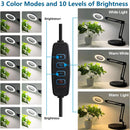 Ljojo Magnifier LED Desk Lamp with USB for PC Monitor Study Reading Game Eye-Care
