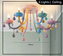 Ljojo European Style Crystal LED Pendant Light for Living Dining Room Bedroom Chandelier Fixtures