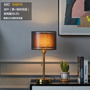 American Fabric Table Lamp Luxury Gold Black Decor for Living Room by Ljojo