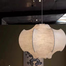 Wabi-sabi Minimalist Cream Silk Chandelier for Home Decor by Ljojo