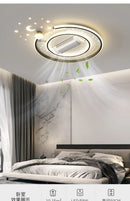 Ljojo Luxury Bladeless Ceiling Fan Light for Master Bedroom - Silent Vaneless Design