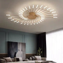 Gold Nordic Round LED Ceiling Chandelier Modern Minimalist Pendant Lamp for Home by Ljojo