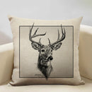 Elk Animal Cushion Cover Sofa Decor Pillow Case Linen Home Decor Ljojo