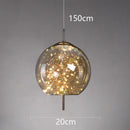 LED Amber Glass Pendant Lighting with Twinkling Stars by Ljojo - Achaotic Ceiling Decoration