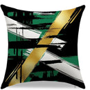 Ljojo Modern Abstract Gold Green Pattern Pillow Covers - Sofa Bedroom Car Design