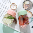 Ljojo Mini Solid Color Glass Water Bottle with Lid