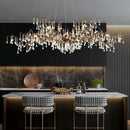 French Crystal Villa Chandelier for Luxury Dining Room | Ljojo Dining Table Lighting Fixtures