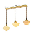 Ljojo Milky White Glass LED Pendant Chandelier - Modern Home Decor Light