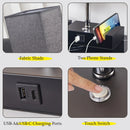 Ljojo 3-Way Dimmable Touch Control Desk Lamp with USB Charging and Phone Stands