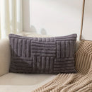 Grey Velvet Snowflake Decor Pillowcase for Sofa Couch Living Room by Ljojo