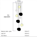 Ljojo Linear Glass Ball Pendant Light Modern Luxury Interior Lighting Staircase Bedroom