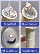 Ljojo 500ML Stainless Steel Double Insulated Tumbler with Straw for Hot & Cold Drinks
