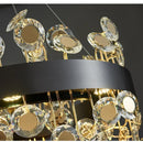Ljojo Crystal Pendant Light Retro Style Stainless Steel Lamp Atmospheric Design