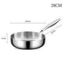 Ljojo 304 Stainless Steel Non-stick Frying Pan Wok for Gas Stove Induction Saucepan