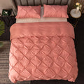 Ljojo 3D Flower Duvet Cover Set, Reversible Quilt Covers + Pillowcase, Solid Color, Home Bedding Essentials