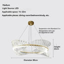 Nordic Modern Luxury Circle Chandelier Lighting Fixture for Bedroom Dining Living Room by Ljojo