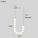 French Style Living Room Chandelier Light Luxury Creative Dining Table Bar Hanging Line Lamp Pearl String Pendant Lighting by Ljojo
