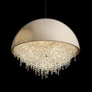 LED Crystal Half Round Raindrops Pendant Light Chandelier for Bedroom by Ljojo