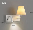 LED Bedside Reading Wall Lamp USB Nordic Bedroom Sconce Study Room Spotlight - Ljojo