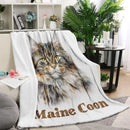 Ljojo Maine Coon Cat Lightweight Flannel Fleece Blanket
