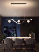 Luxury LED Chandelier Modern Pendant Light for Living Room Dining Black Ljojo