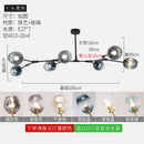 Modern Glass Chandelier Pendant Lamp Hanging Light for Dining Room Kitchen by Ljojo.