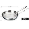 Ljojo 304 Stainless Steel Wok Frying Pan 28/30cm NonStick for Gas Stove Induction