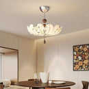 Ljojo Lotus Fabric Pendant Light for Bedroom Living Room Solid Wood Restaurant