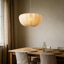 Ljojo Wabi Sabi Pleated Fabric Pendant Light Retro Cloth Chandelier E27 Home Decor
