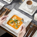 Ljojo 30/60 Piece Porcelain Tableware Set for 6/12, Cups, Saucers, Plates - MALACASA Series