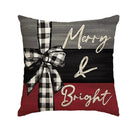 Ljojo Merry Christmas Joy Xmas Trees Red Pillow Covers 45x45CM