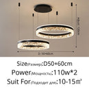 Ljojo LED Rings Chandelier - Acrylic Living Room Hanging Light