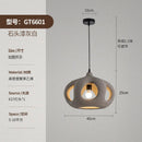 Minimal LED Pendant Light Hollow Resin Art Chandelier for Bedroom Cafe Bar - Ljojo